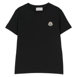 Svart T-skjorte med filtlogo for barn