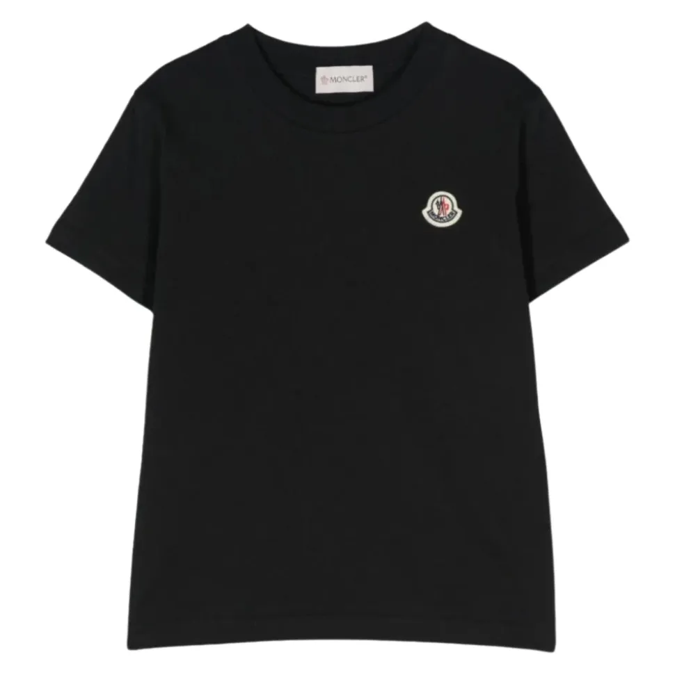 Svart T-skjorte med filtlogo for barn
