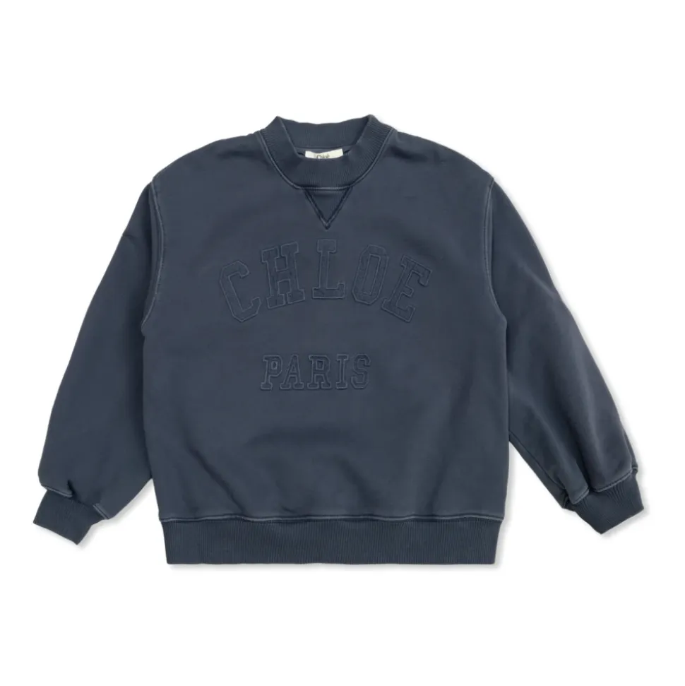 Sweatshirt med brodert logo