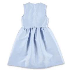 Taffeta-kjole med blomsterbroderi