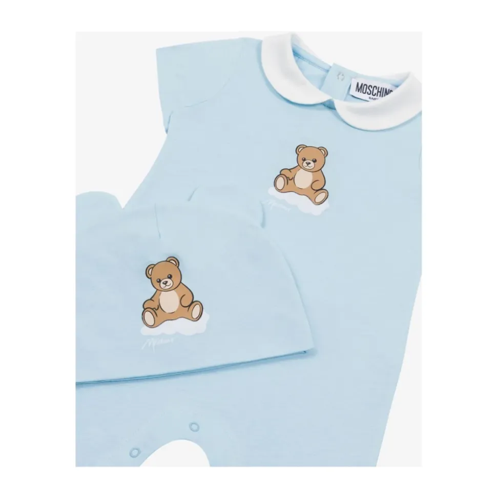 Teddy Bear bomullsjersey sparkedress og luesett