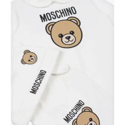 Teddy Bear bomulls plysj sparkebukse, hatt og smekkesett