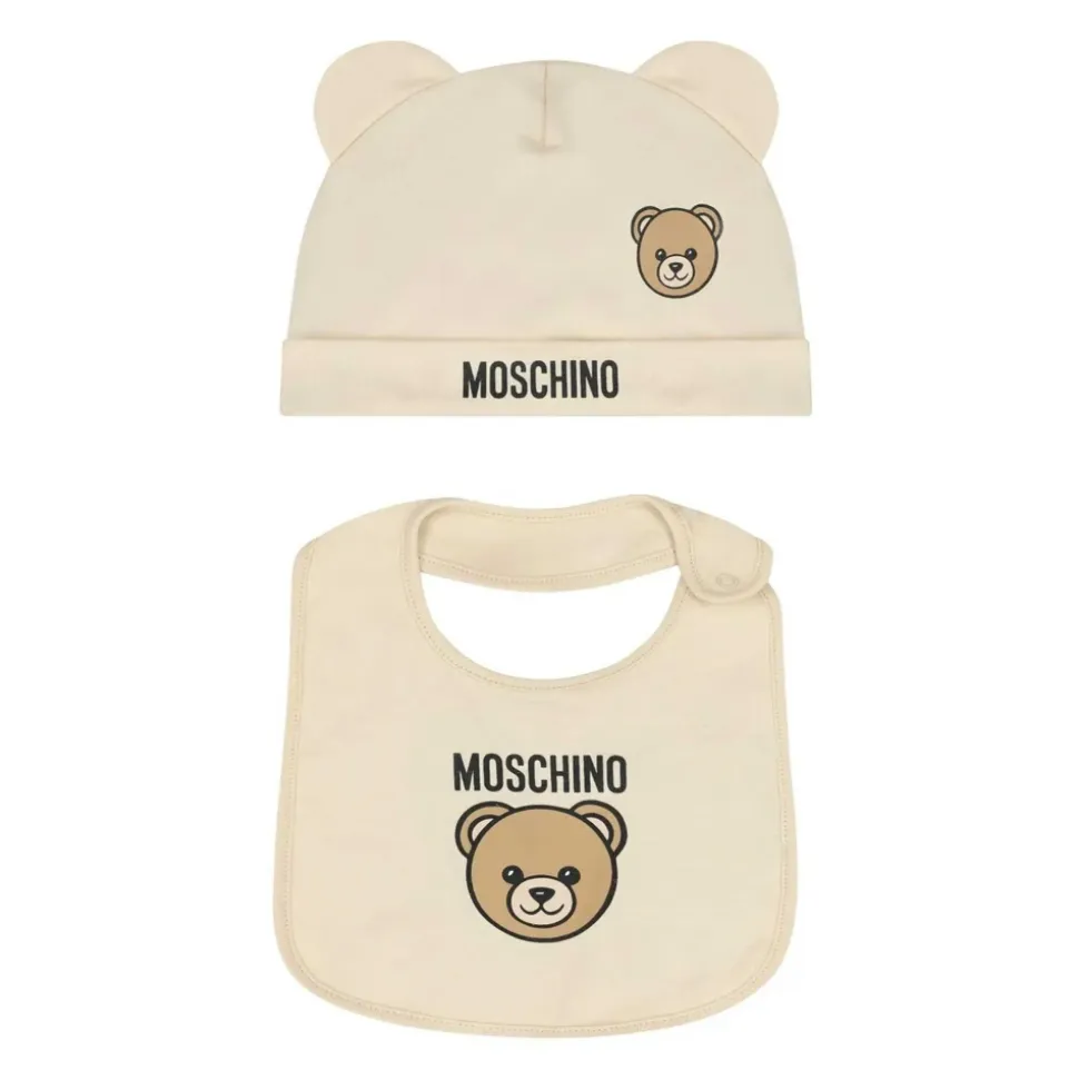 Teddy Bear Logo Hatt og Smekkesett