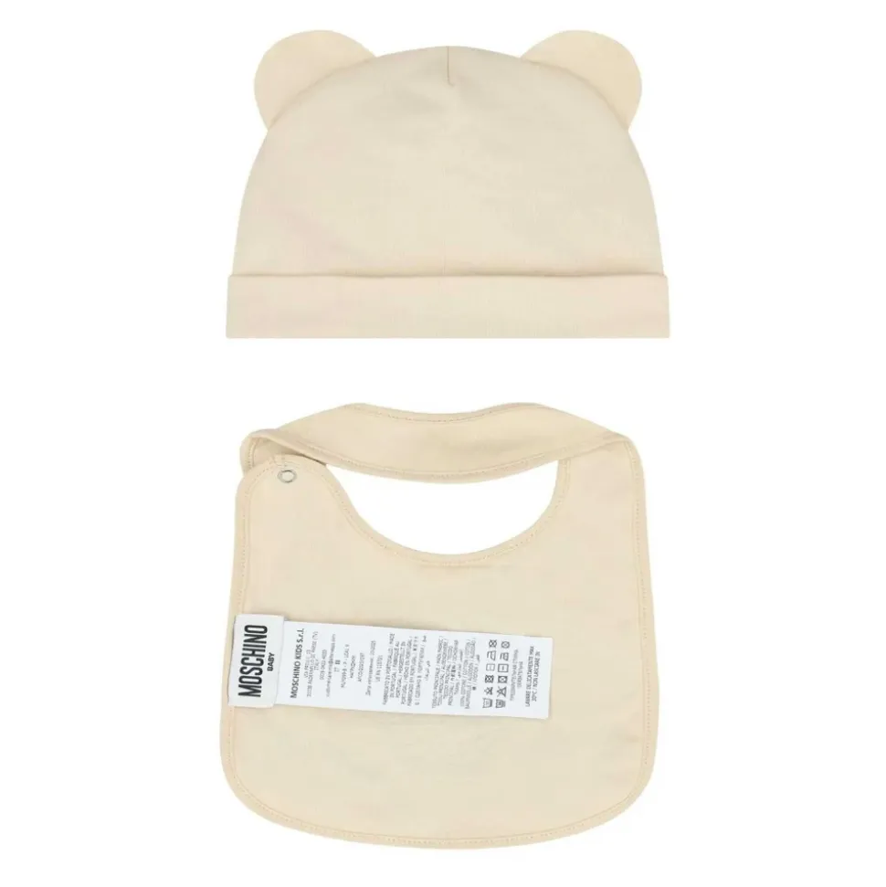 Teddy Bear Logo Hatt og Smekkesett