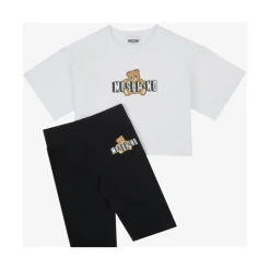 Teddy Bear T-skjorte og shortssett i bomullsjersey