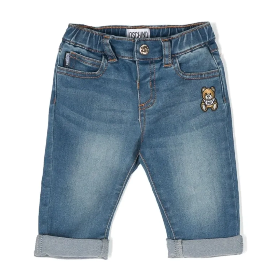 Teddy Patch Stretch Denim Bukser