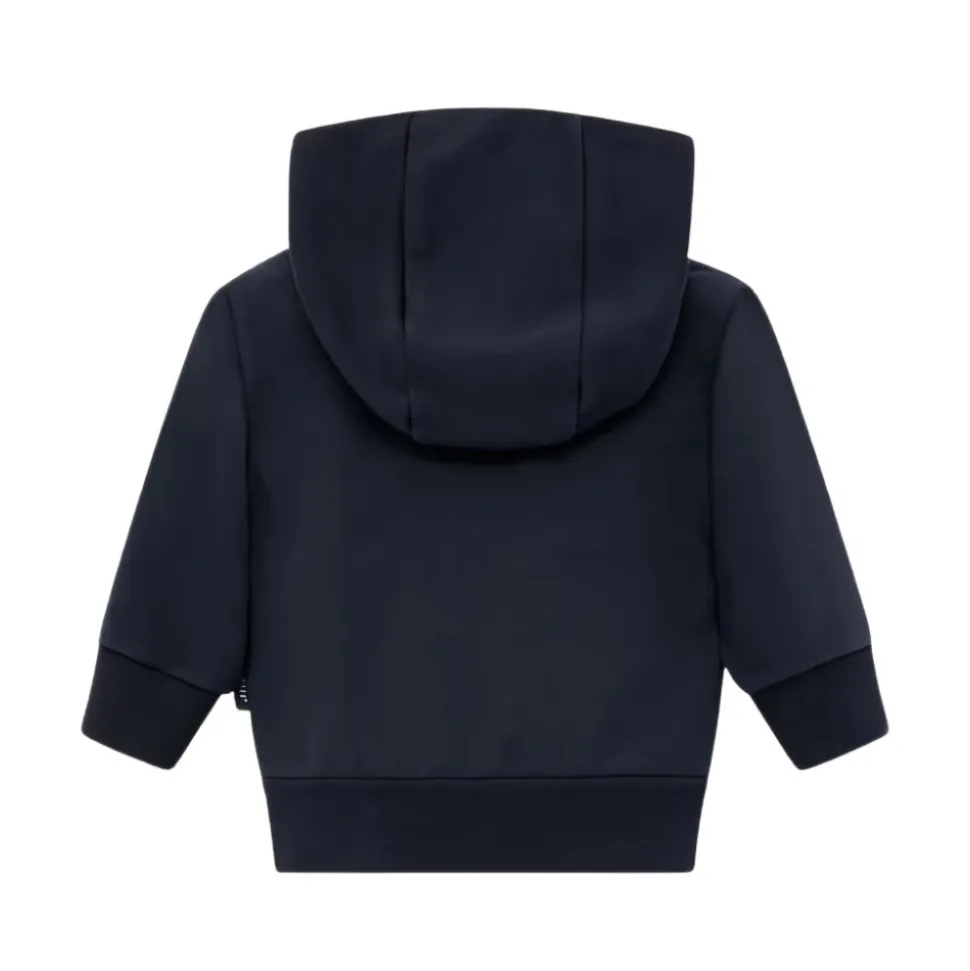 Tricolor Logo Cotton Zip-Up Hoodie