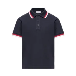 Tricolour Trim Cotton Piquet Polo