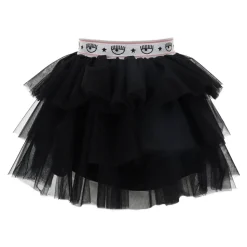 Tulle Skirt with Jacquard Logo