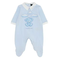 Tutina con patch orsetto e nuvole