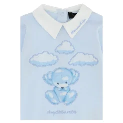 Tutina con patch orsetto e nuvole