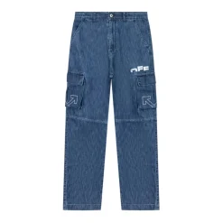 Type Logo Denim Cargo Pants