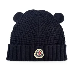 Vaffelstrikket lue med logopatch