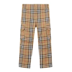 Vintage Check Barnebukser Beige