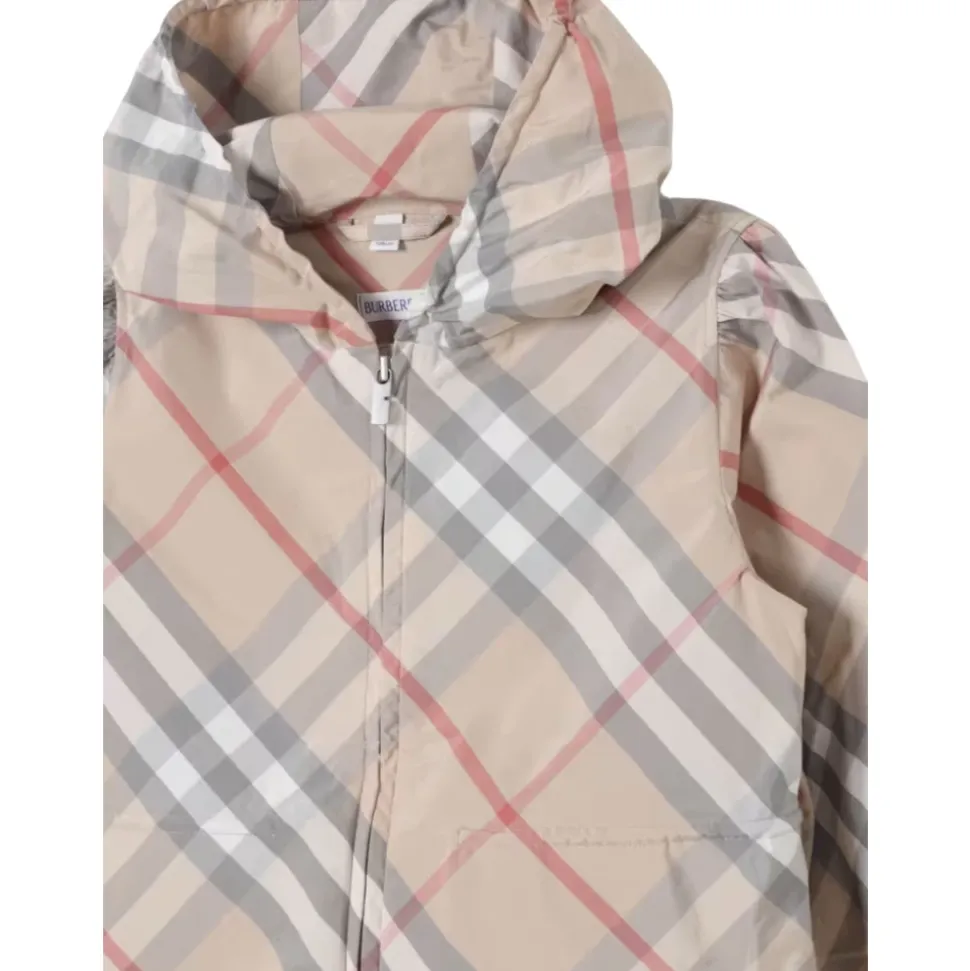 Vintage Check Barn Frakk Grå
