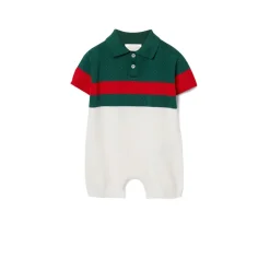 Web-Stripe Cotton One-Piece