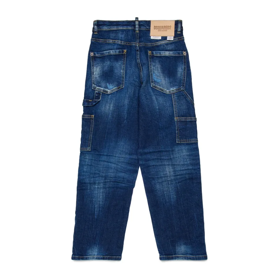 Wide-leg Cargo Jeans